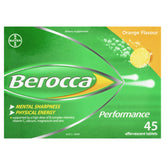 Berocca Energy Vitamin Orange Effervescent Tablets 45 Pack
